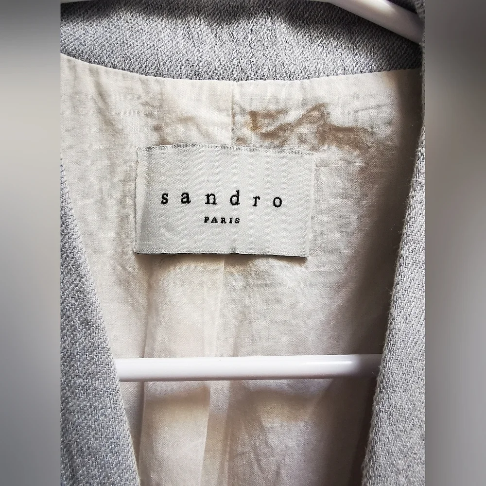 Sandro Paris Blazer Baby Blue size 40  european ptp 19" - Picture 9 of 16